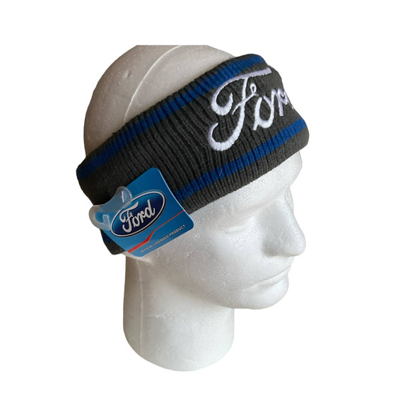 Ford Logo Knit Headband Ear Warmer Gray Blue  NWT - Picture 7 of 7